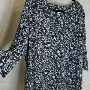Croft&Barrow XXL 3/4 length tunic style blouse